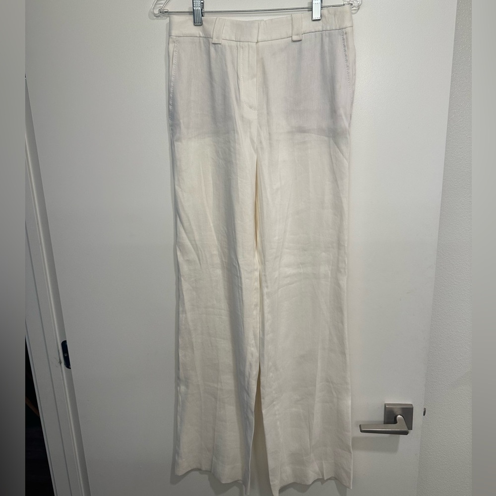Massimo Dutti off White Linen Pants